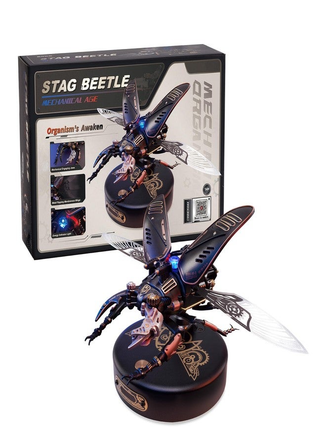WOWOOD 3D Metal Puzzles for Adults, DIY Model Kits to Build, 115 Pieces Mechanical Puzzle Stag Beetle, STEM Toy, for Adults（Stag Beetle） - Image 1